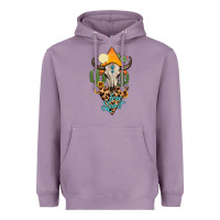 Lavender free spirit bull skull Heavyweight Hoodie - MaliasSmallBusiness