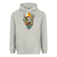 Moon Dust free spirit bull skull Heavyweight Hoodie - MaliasSmallBusiness
