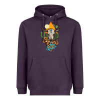 Plum free spirit bull skull Heavyweight Hoodie - MaliasSmallBusiness