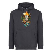 Smoke free spirit bull skull Heavyweight Hoodie - MaliasSmallBusiness