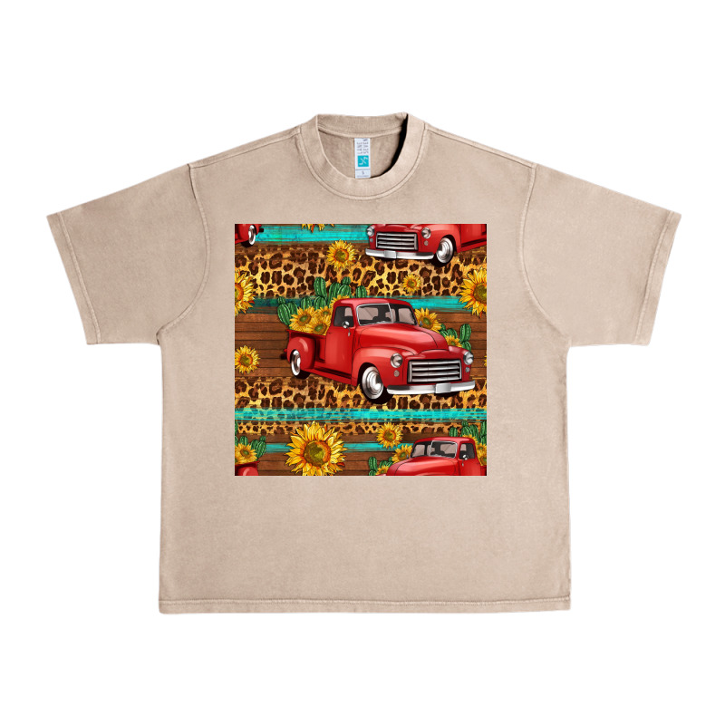 Western Farm Truck Seamless Pattern Urban Heavy Tee by HRA Design Shop | Teevron