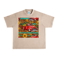French Oak western farm truck seamless pattern Urban Heavy Tee - HRA Design Shop
