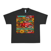 Pigment Black western farm truck seamless pattern Urban Heavy Tee - HRA Design Shop
