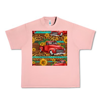 Salmon western farm truck seamless pattern Urban Heavy Tee - HRA Design Shop