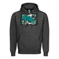 Charcoal Heather gemstones background Zipper Hoodie - BarkalooDesign