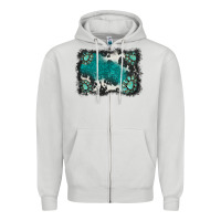 Dove Grey gemstones background Zipper Hoodie - BarkalooDesign