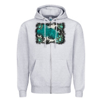 Heather Grey gemstones background Zipper Hoodie - BarkalooDesign