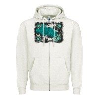 Oatmeal Heather gemstones background Zipper Hoodie - BarkalooDesign