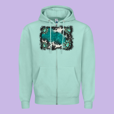 Gemstones Background Zipper Hoodie Designed By Barkaloodesign