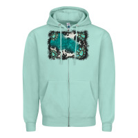 Seafoam gemstones background Zipper Hoodie - BarkalooDesign