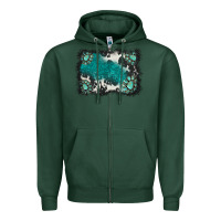 Sports Green gemstones background Zipper Hoodie - BarkalooDesign