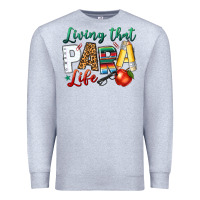 Heather Grey living that para life Premium Sweatshirt - NancyCooperArtShop