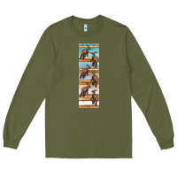 Army Green dinosaur parasaurolophus pen wrap Long Sleeve Tee - Artiststas