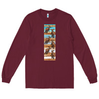 Burgundy dinosaur parasaurolophus pen wrap Long Sleeve Tee - Artiststas