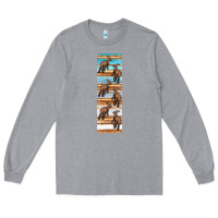 Heather Grey dinosaur parasaurolophus pen wrap Long Sleeve Tee - Artiststas