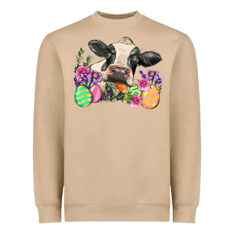Happy Easter Cow Easter Day Heavyweight Sweatshirt by Neo Western | Teevron