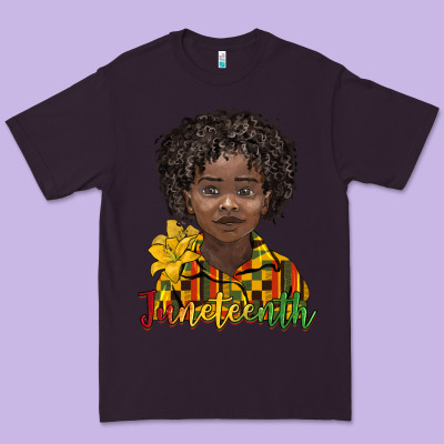 Juneteenth Black Boy Premium Tee Designed By Barkaloodesign