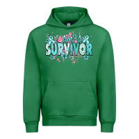 Emerald I am a survivor teal ribbon Ovarian Cancer Urban Hoodie - NancyCooperArtShop