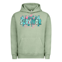 Pigment Oil Green I am a survivor teal ribbon Ovarian Cancer Urban Hoodie - NancyCooperArtShop