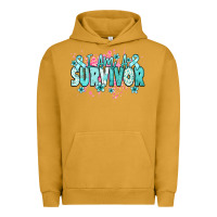 Pigment Peanut Butter I am a survivor teal ribbon Ovarian Cancer Urban Hoodie - NancyCooperArtShop