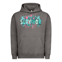 Pigment Tornado I am a survivor teal ribbon Ovarian Cancer Urban Hoodie - NancyCooperArtShop