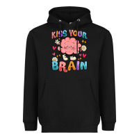 Black kiss your brain Heavyweight Hoodie - MaliasSmallBusiness