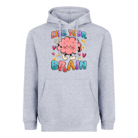 Heather Grey kiss your brain Heavyweight Hoodie - MaliasSmallBusiness