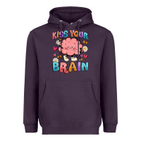 Plum kiss your brain Heavyweight Hoodie - MaliasSmallBusiness