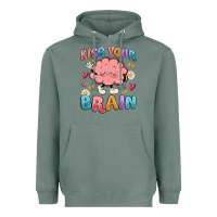Sage kiss your brain Heavyweight Hoodie - MaliasSmallBusiness