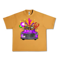 Mardi Gras Truck Leopard Mask Urban Heavy Tee | Teevron
