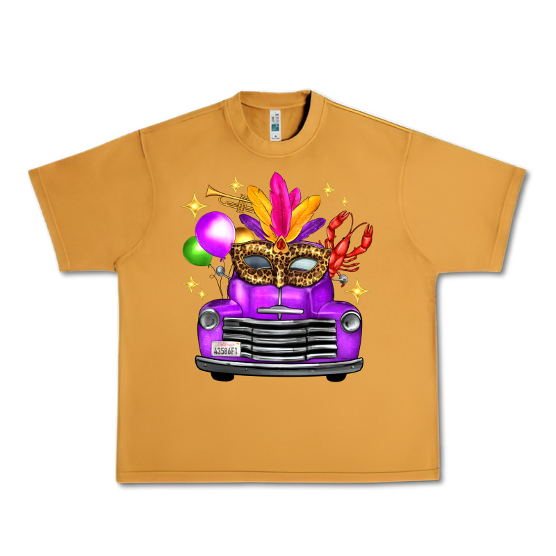 Mardi Gras Truck Leopard Mask Urban Heavy Tee by FaDigitalArtStudio | Teevron
