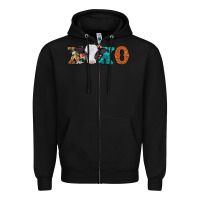 Black xoxo valentines day baby cow Zipper Hoodie - Jasminsmagicworld