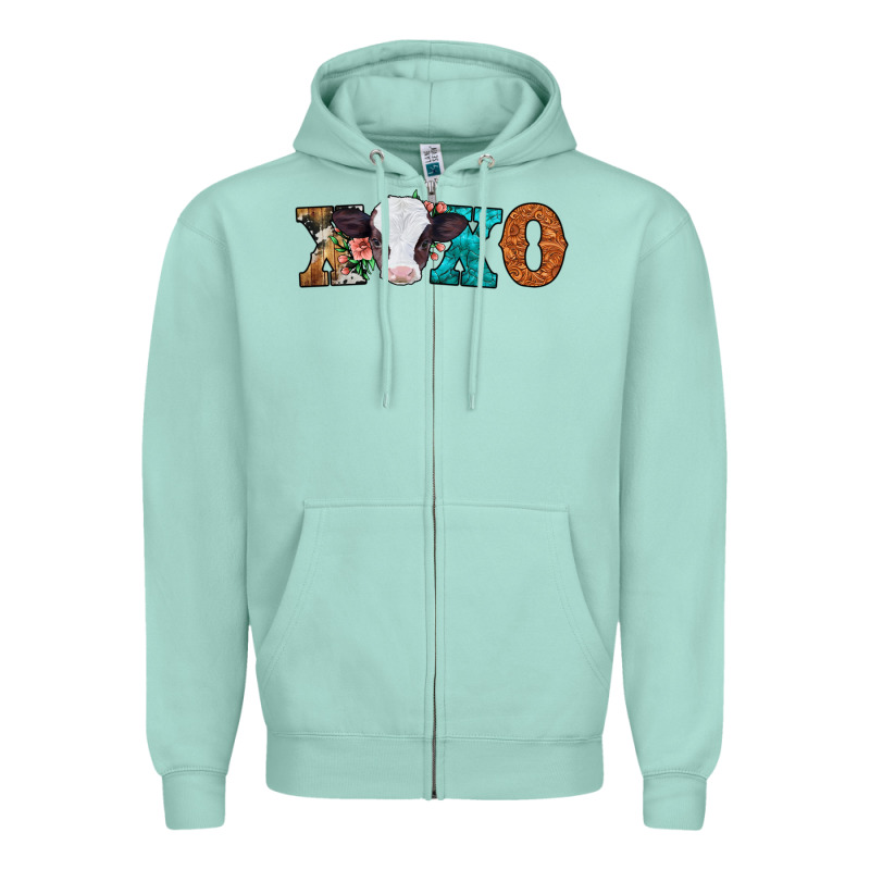 Xoxo Valentines Day Baby Cow Zipper Hoodie by Jasminsmagicworld | Teevron