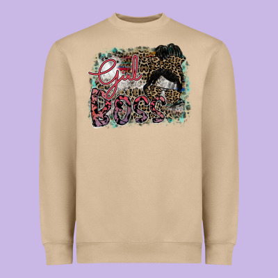 Girl Boss Heavyweight Sweatshirt Designed By Sublimationcraftshop