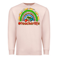 Pale Pink teacher life Premium Sweatshirt - NancyCooperArtShop