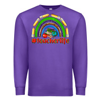 Purple teacher life Premium Sweatshirt - NancyCooperArtShop