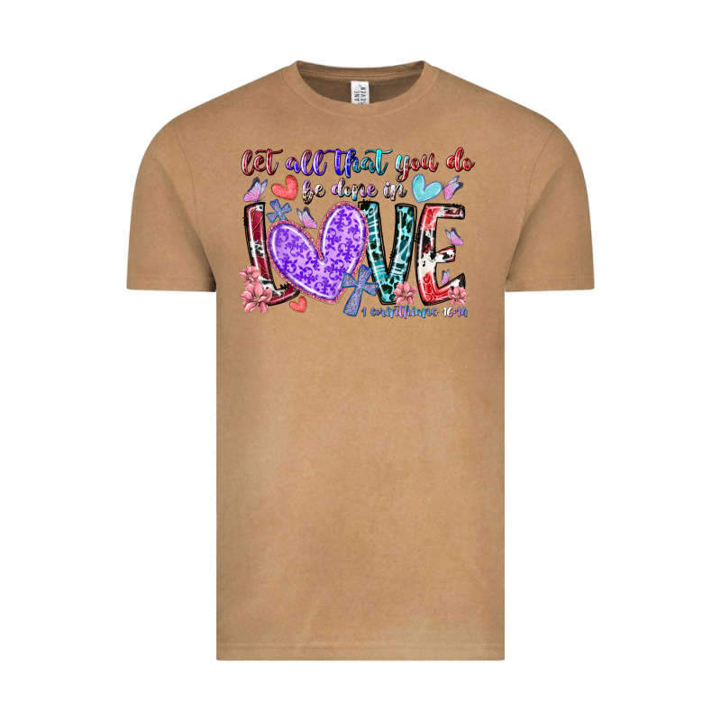 Let All That You Do Be Done In Love Vintage Tee by RacoonDesign | Teevron