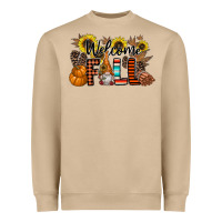 Mushroom Welcome Fall Pumpkin Heavyweight Sweatshirt - CowhideDigitalArt