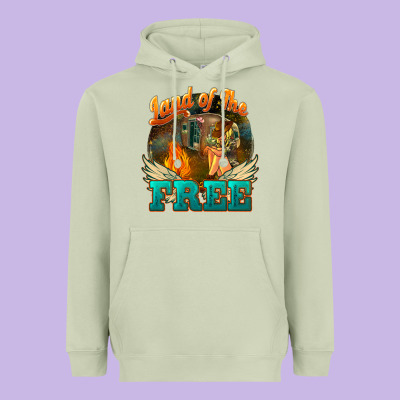 Land Of The Free Heavyweight Hoodie Designed By Nancycooperartshop