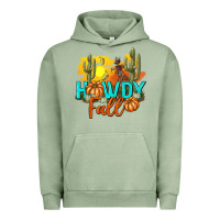 Pigment Oil Green Howdy Fall Urban Hoodie - texasbilliewilder