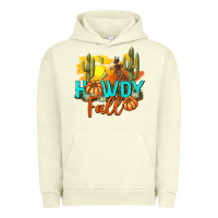 Pigment Pistachio Howdy Fall Urban Hoodie - texasbilliewilder