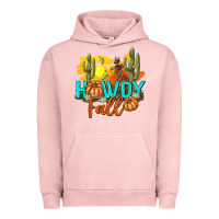 Pigment Salmon Howdy Fall Urban Hoodie - texasbilliewilder