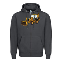 Smoke Backhoe Loader Truck Zipper Hoodie - LillyAllenDesigns