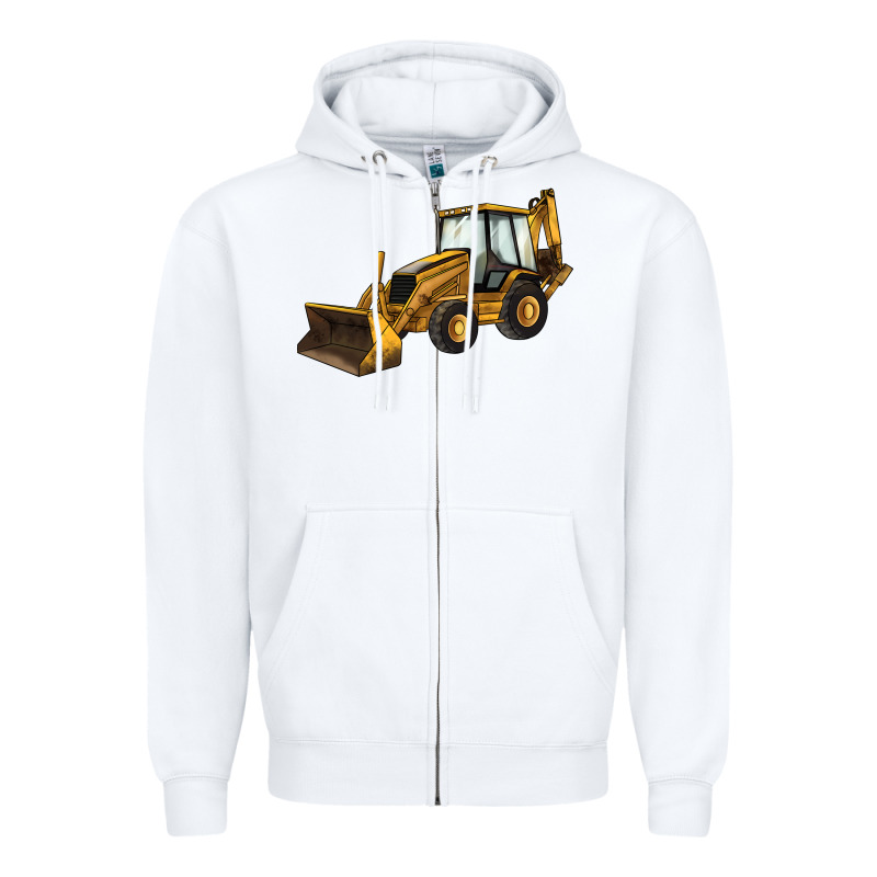 Backhoe Loader Truck Zipper Hoodie by LillyAllenDesigns | Teevron