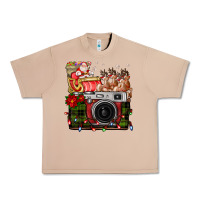Burro Christmas Santa Vintage Camera Urban Heavy Tee - FaDigitalArtStudio