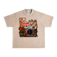 French Oak Christmas Santa Vintage Camera Urban Heavy Tee - FaDigitalArtStudio