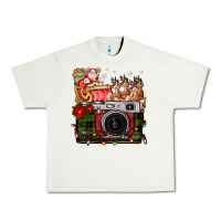 Pistachio Christmas Santa Vintage Camera Urban Heavy Tee - FaDigitalArtStudio