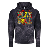 Cloud Black play ball softball Vintage Hoodie - Zillion Design Studio