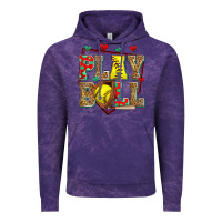 Cloud Purple play ball softball Vintage Hoodie - Zillion Design Studio
