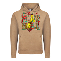 Vintage Coffee play ball softball Vintage Hoodie - Zillion Design Studio